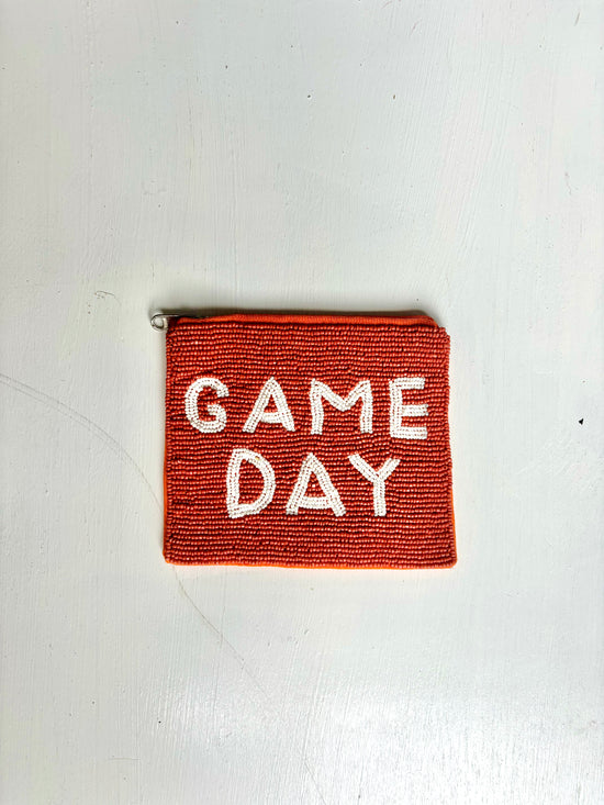 Load image into Gallery viewer, Game Day Seed Bead Zipper Pouch
