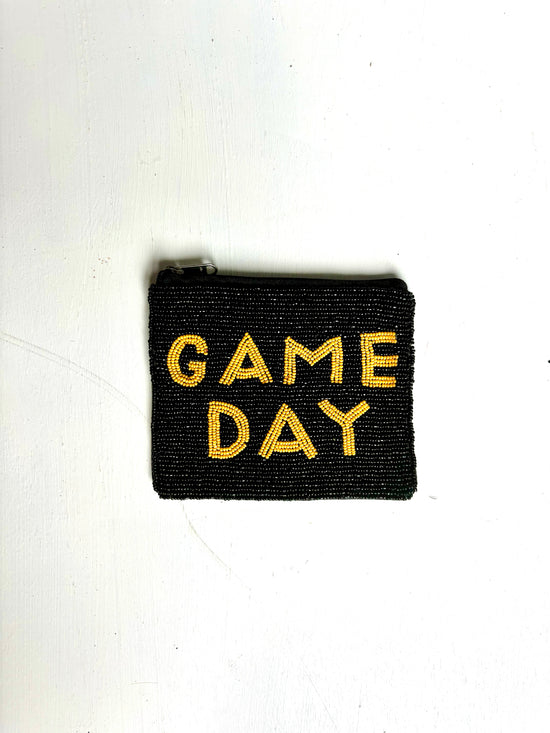 Load image into Gallery viewer, Game Day Seed Bead Zipper Pouch
