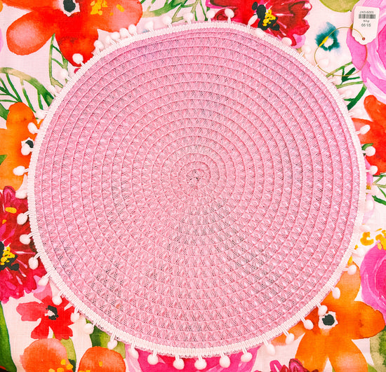 Pom Pom Placemat 83% polypropylene - 17% polyester, 15"