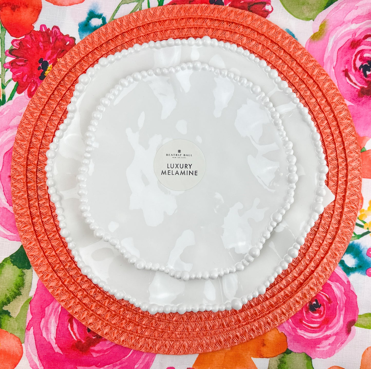 Round Placemat 83% polypropylene - 17% polyester, Persimmon, 15"