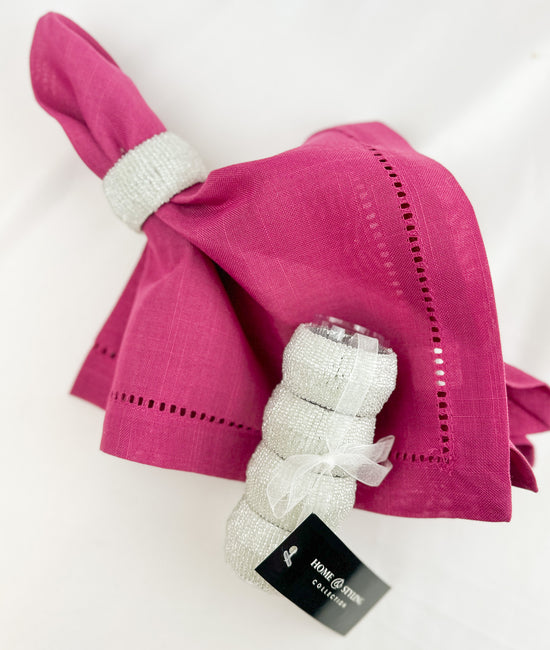 Load image into Gallery viewer, Set of 4 Beaded Napkin Rings
