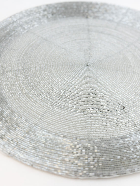 Silver Beaded Placemat