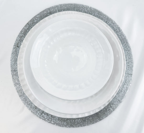 Silver Beaded Placemat
