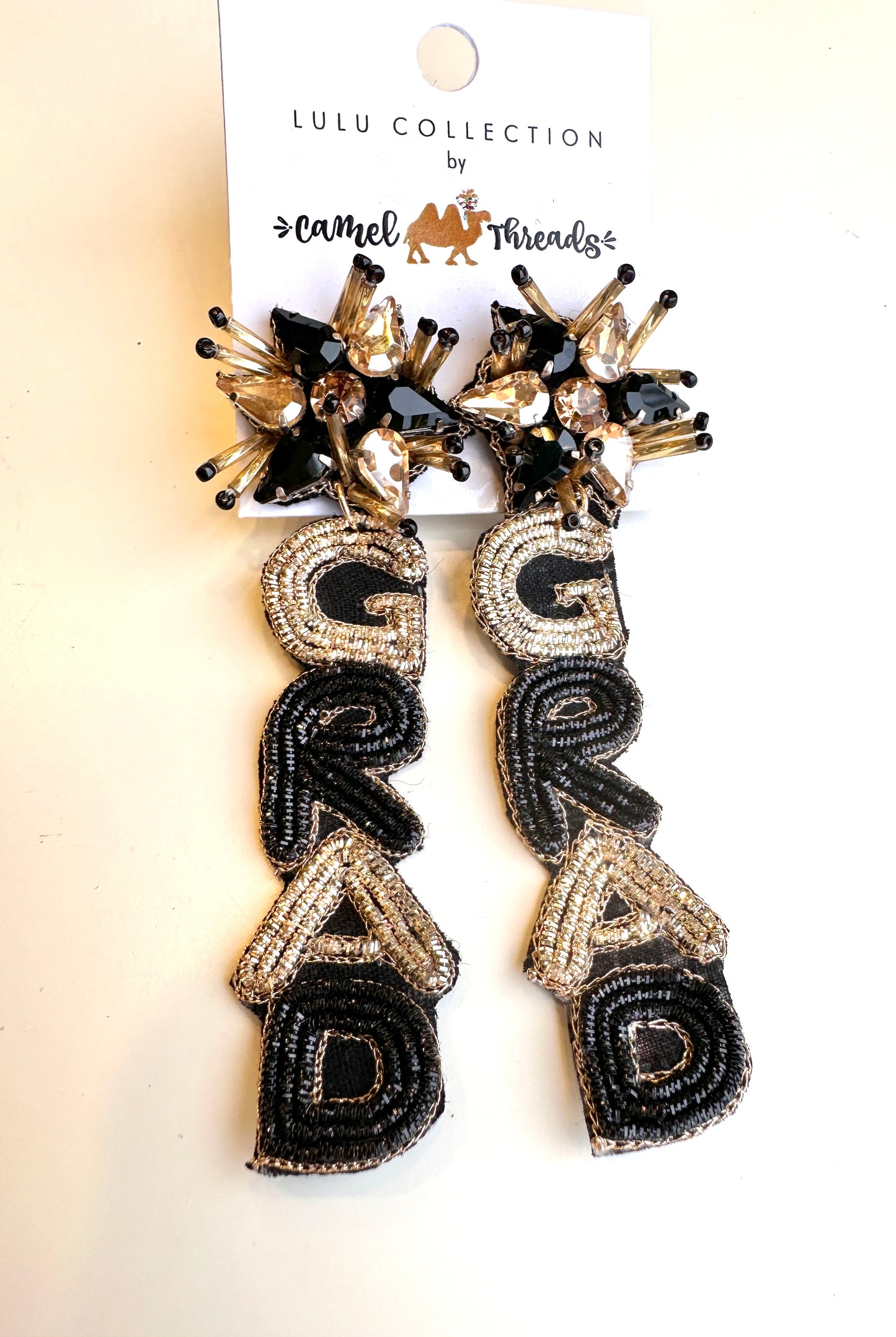 Grad Dangle Beaded & Embellished Earrings