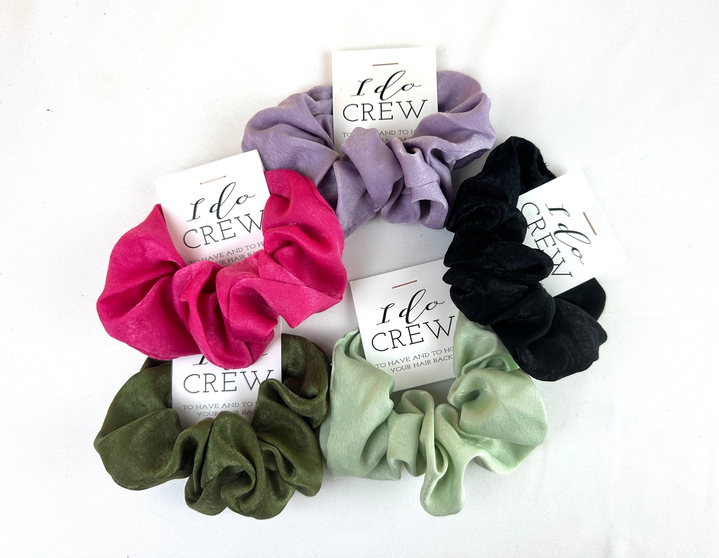'I Do Crew' Satin Hair Scrunchie