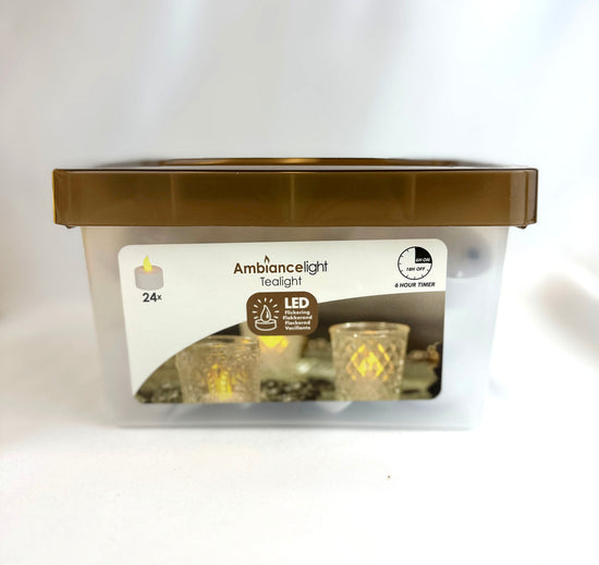 Tea Light LED set with Timer (24 lights included)