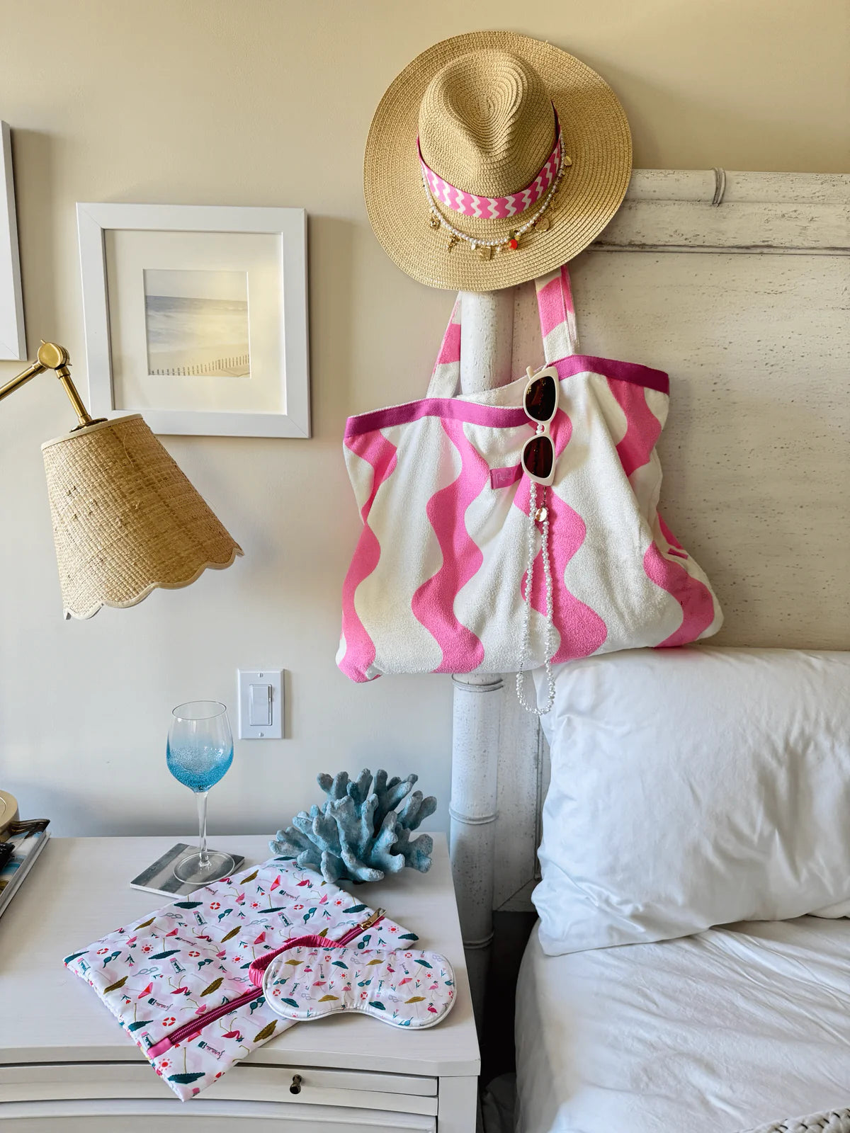 Pink Striped 2-in-1 Towel