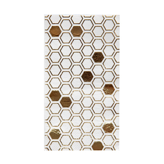 Bee Gold Foil Guest Napkins pack of 16