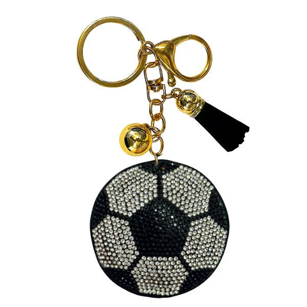 Soccer Crystal Bling Keychain