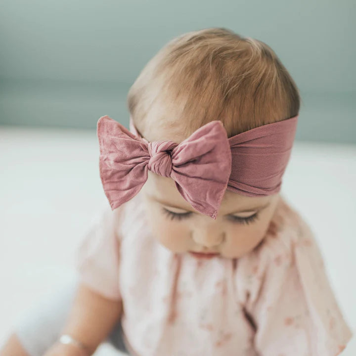 The 3 Amigas Bow Pack: Mauve+Rose quartz dot+Oatmeal/mushroom