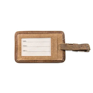 Life Is Short Leather Luggage Tag in Honey