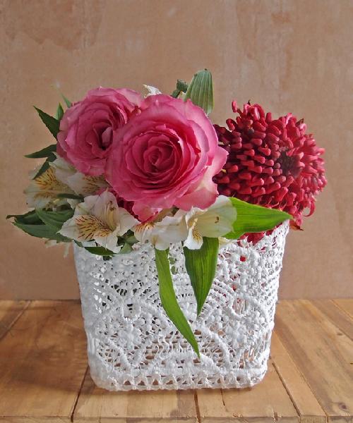 4.5" Lace Basket