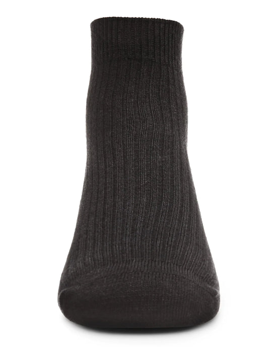 Load image into Gallery viewer, Black Thin Ribbed Cotton Kids Anklet Sock
