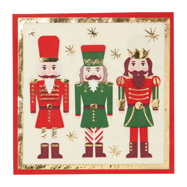 Nutcracker Cocktail Napkins with Foil Set/20