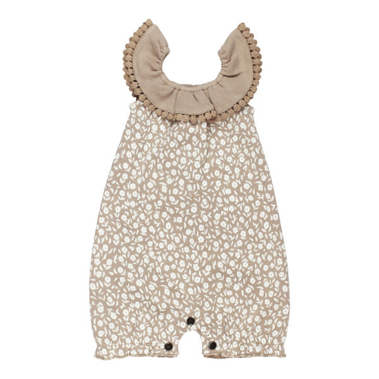 Organic Oatmeal Ditsy Floral Romper