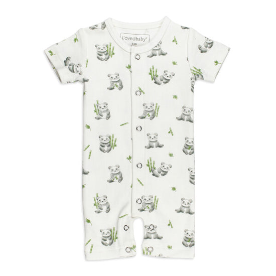 Baby Panda Organic Shortsleeve Romper