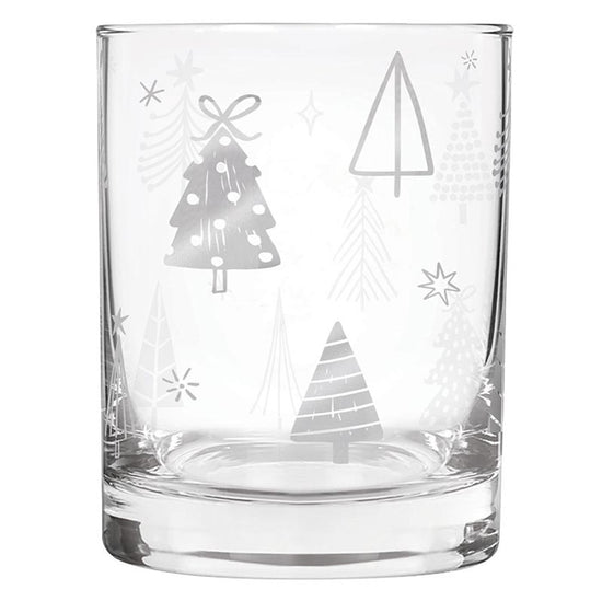 Load image into Gallery viewer, Silver Tree Rocks Glass in Gift Box
