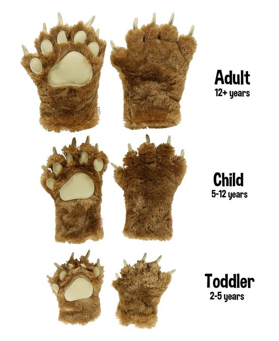 Brown Bear Children's Mitts
