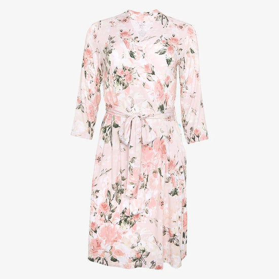 Vintage Pink Rose Adult Bamboo Robe