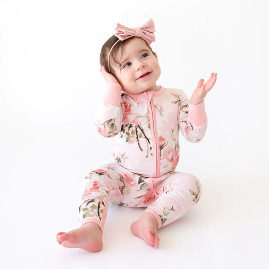 Vintage Pink Rose Convertible Bamboo One Piece