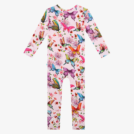 Load image into Gallery viewer, Watercolor Butterfly Convertible Bamboo One Piece
