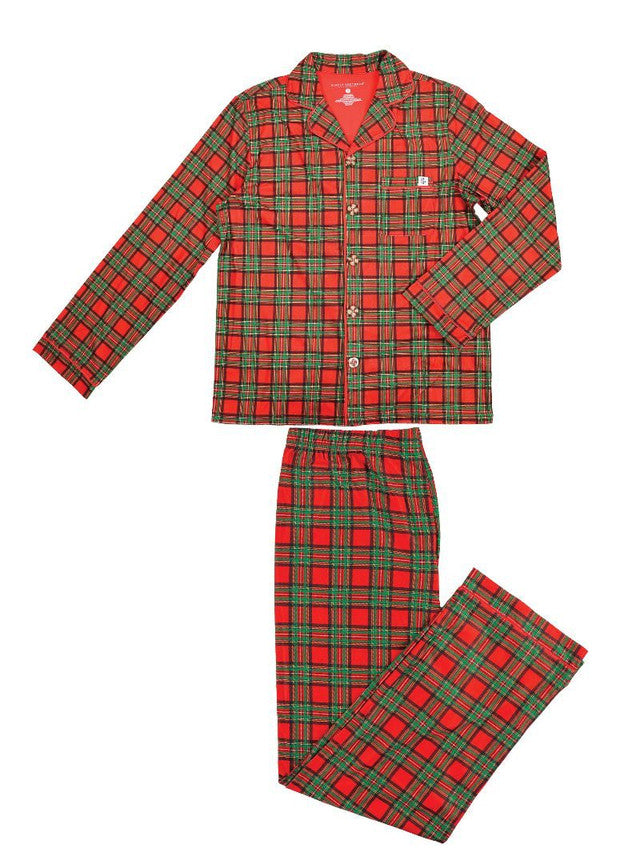 Adult Mens Holiday Plaid Pajama Set