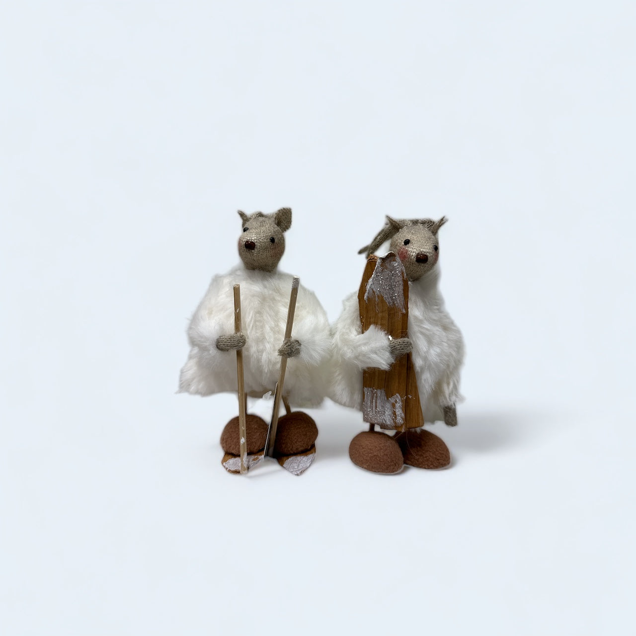 Plush Skiing/Snowboarding Reindeer Decor