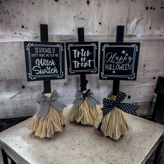 Load image into Gallery viewer, Straw Broom Decorations
