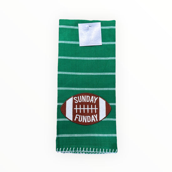Sunday Funday Embellished Dishtowel