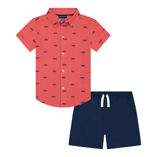 Load image into Gallery viewer, Stripe 3 Piece Buttondown Set
