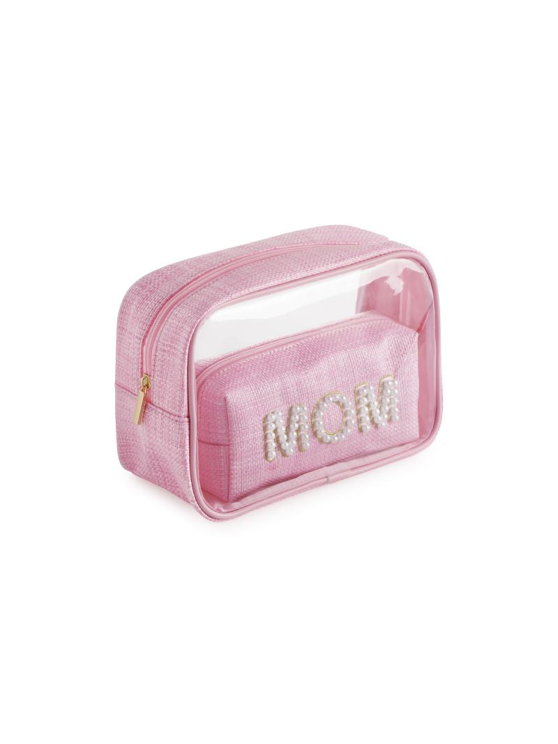 Set/2 Mom Pink Cosmetic Bags