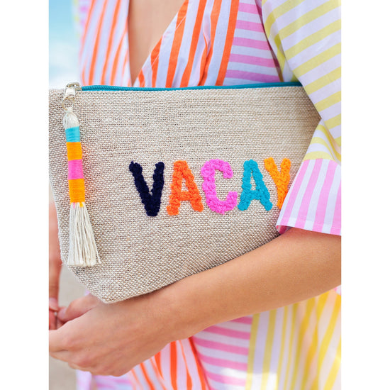 Vacay Zip Pouch in Natural