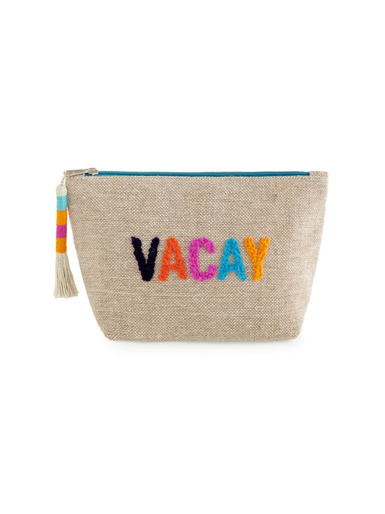 Vacay Zip Pouch in Natural