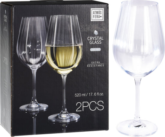 Load image into Gallery viewer, White Wine Crystalline Glasses Set of 2
