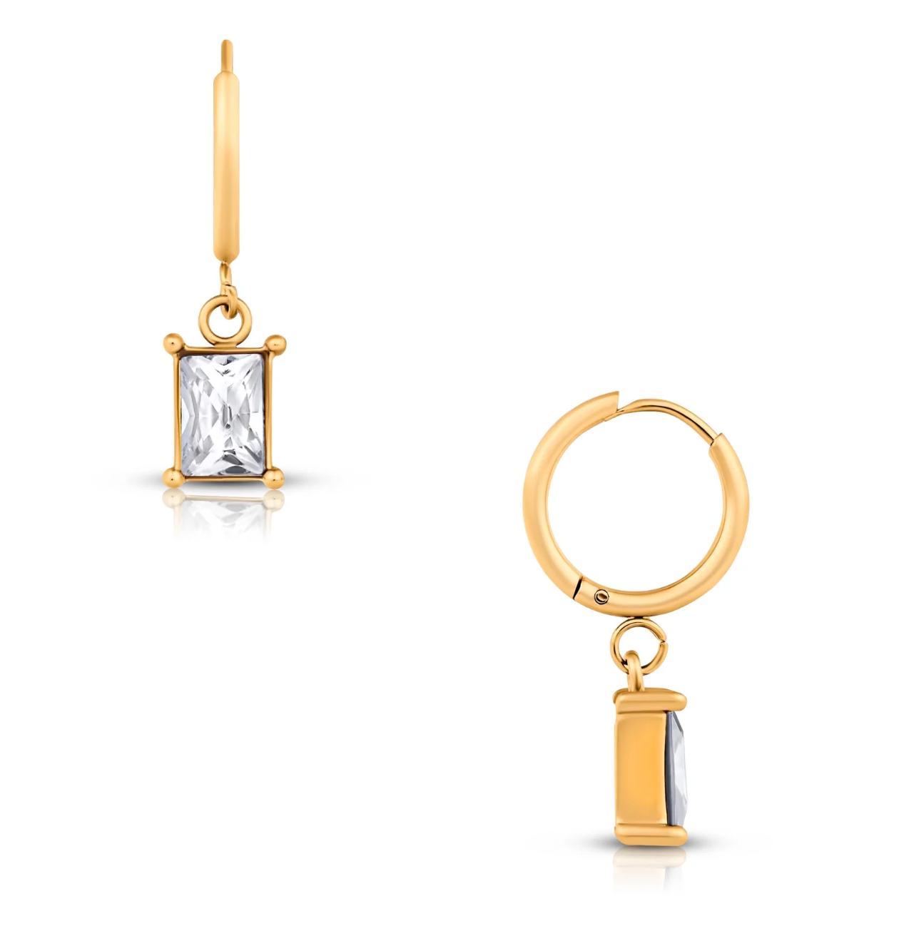 Ellie Vail Chantel Baguette Huggie Hoop Earring
