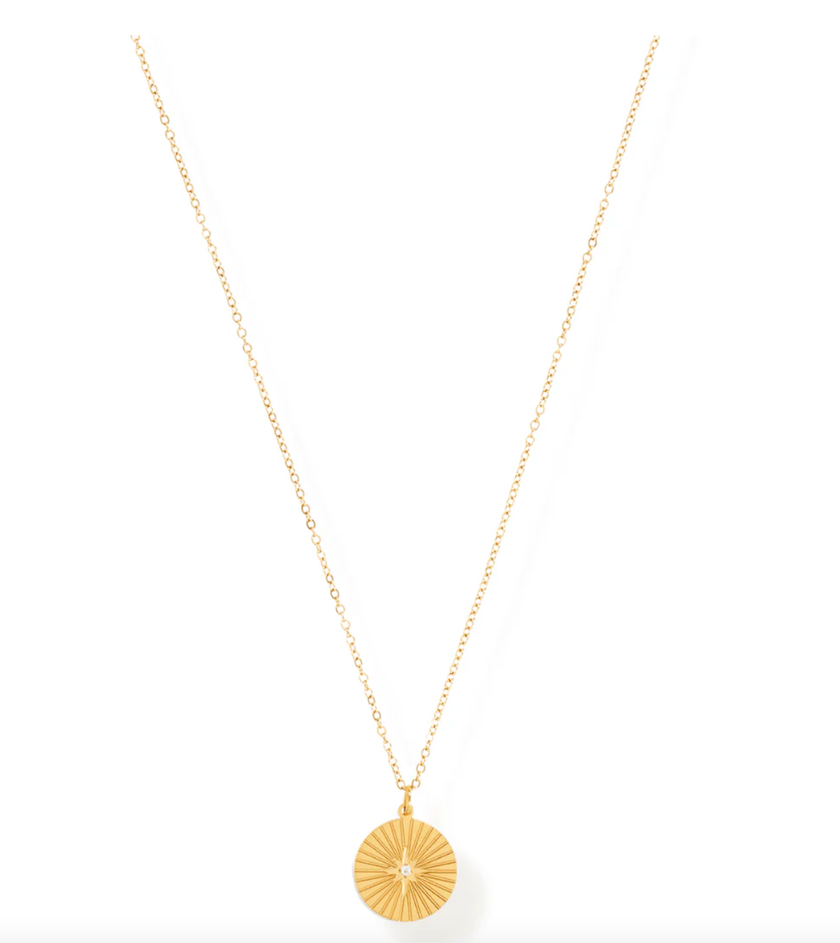 Ellie Vail Rue Sunburst Disc Necklace