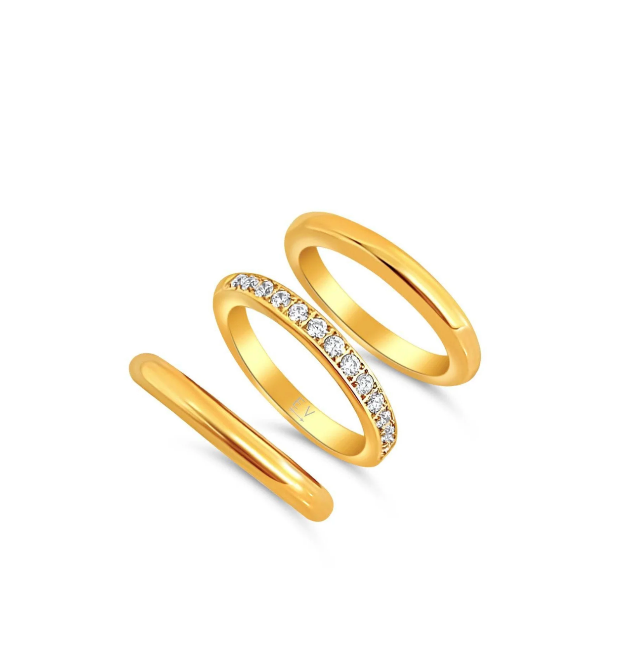 Elle Vail Percy Triple Ring Set