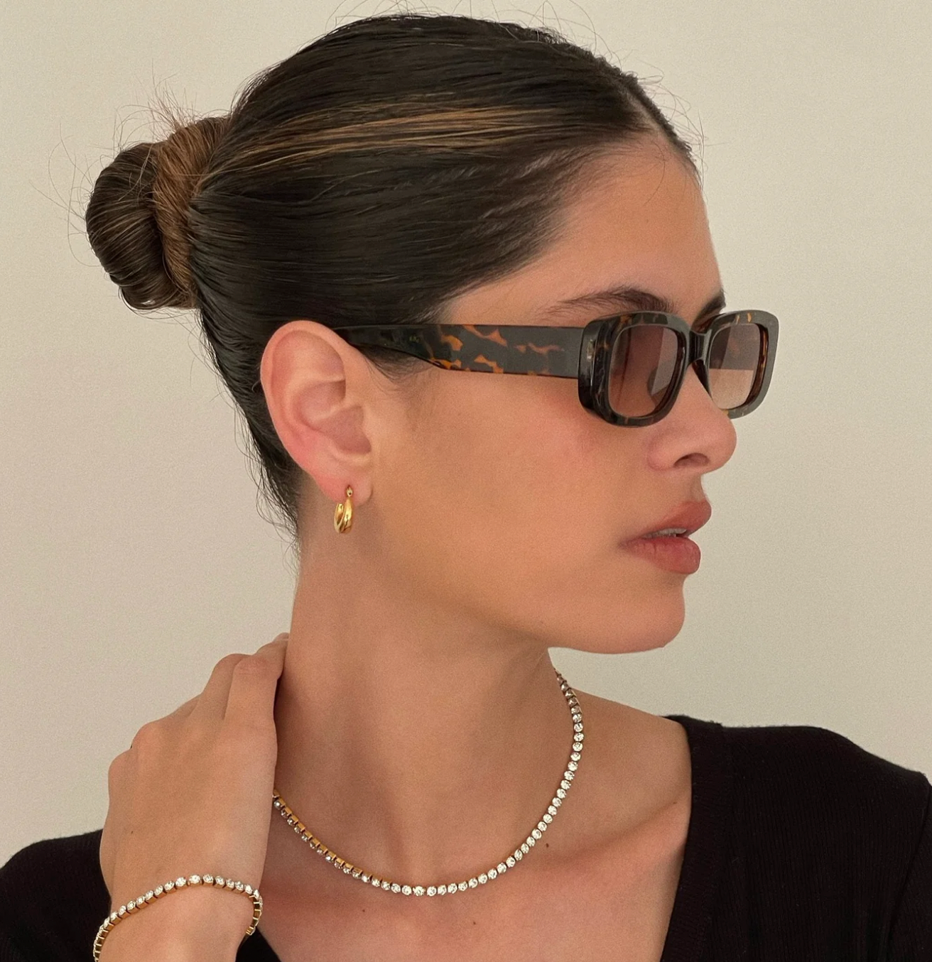 Ellie Vail Anastasia Huggie Hoop Earring