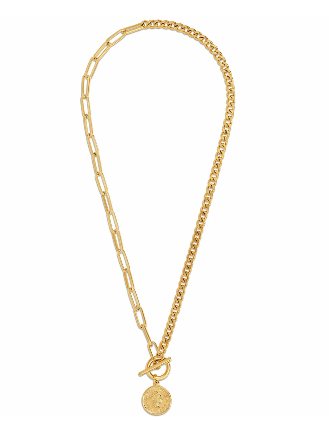 Ellie Vail Stacie Toggle Chain Coin Necklace