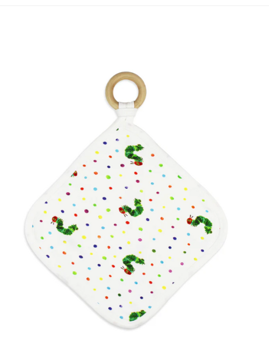 Lovey with Removable Teething Ring, Caterpillar One Size