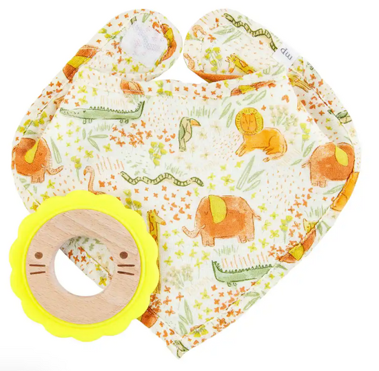 Safari Bib & Teether Set
