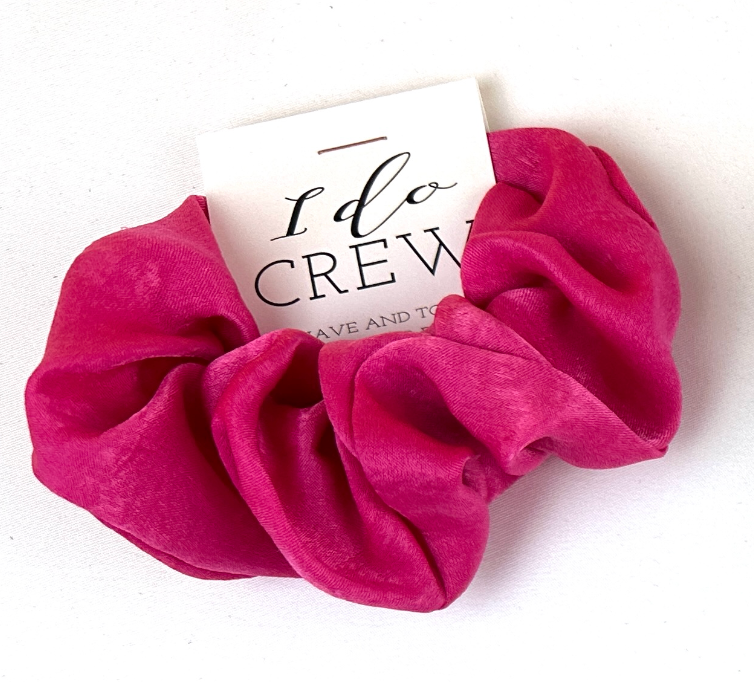 'I Do Crew' Satin Hair Scrunchie