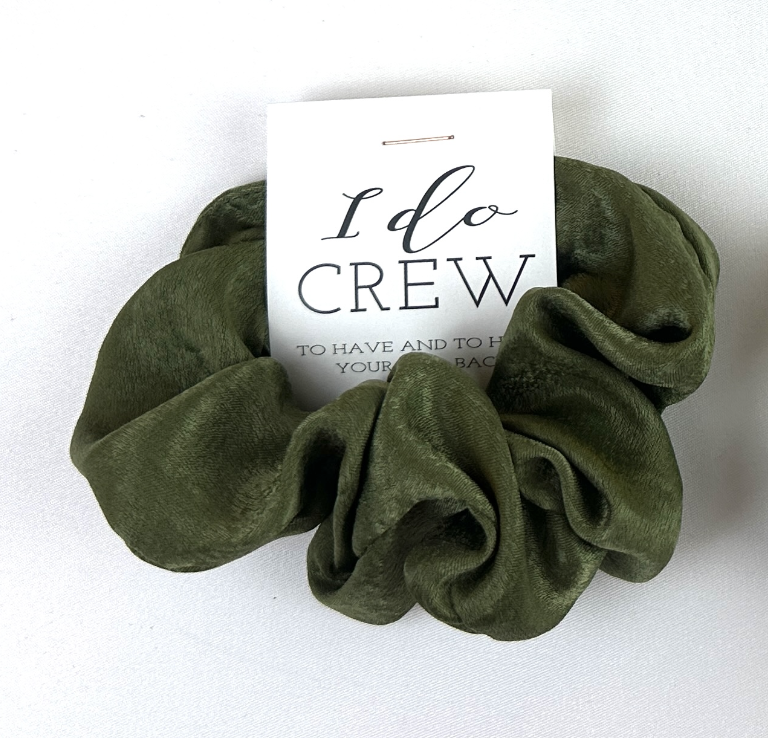 'I Do Crew' Satin Hair Scrunchie