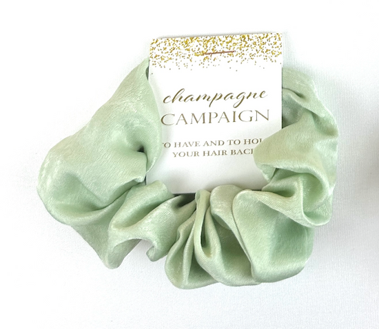 'Champagne Campaign' Satin Hair Scrunchie