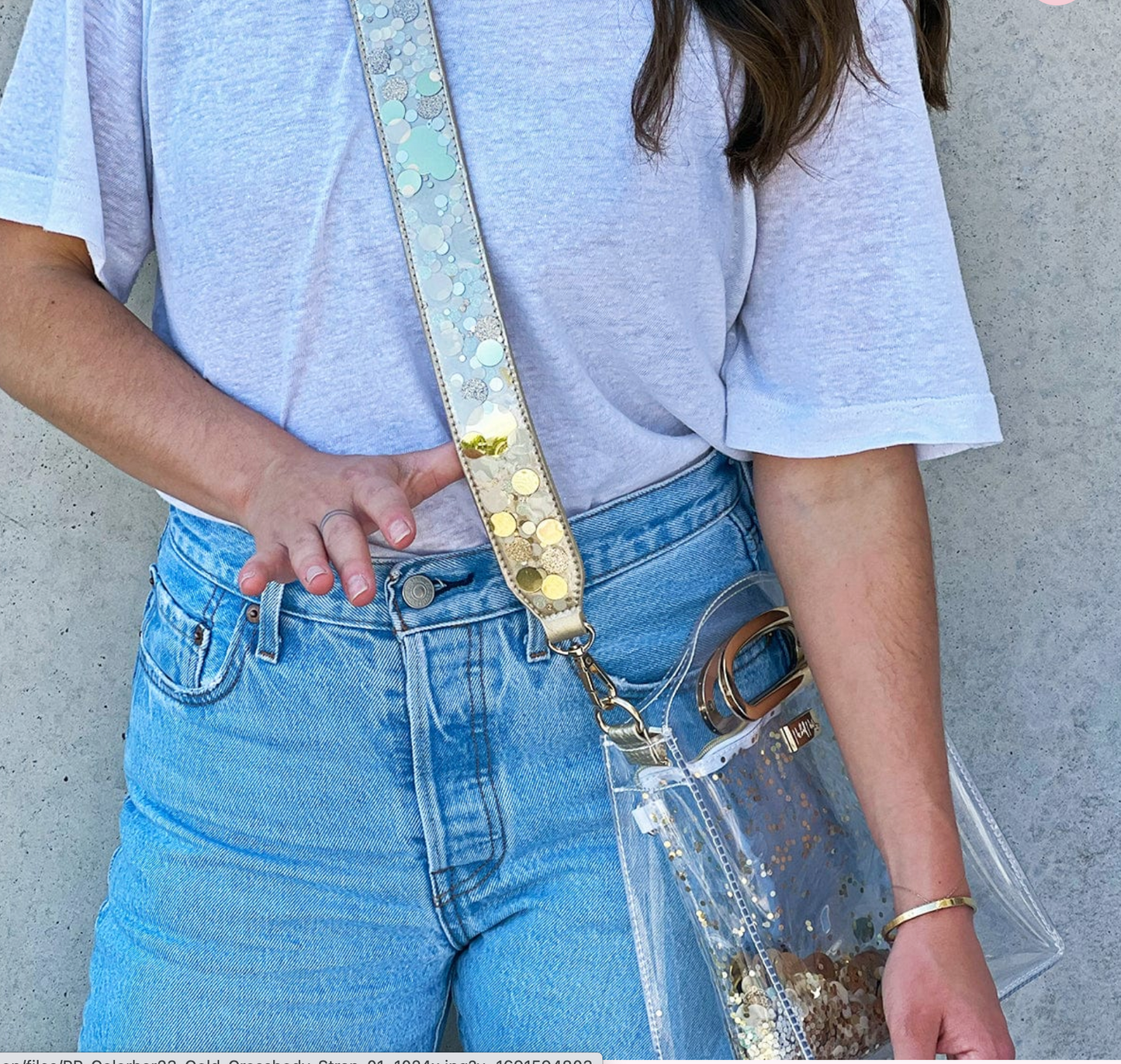 Good As Gold Confetti Purse Strap