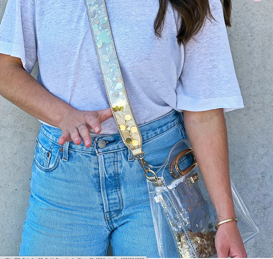 Load image into Gallery viewer, Good As Gold Confetti Purse Strap
