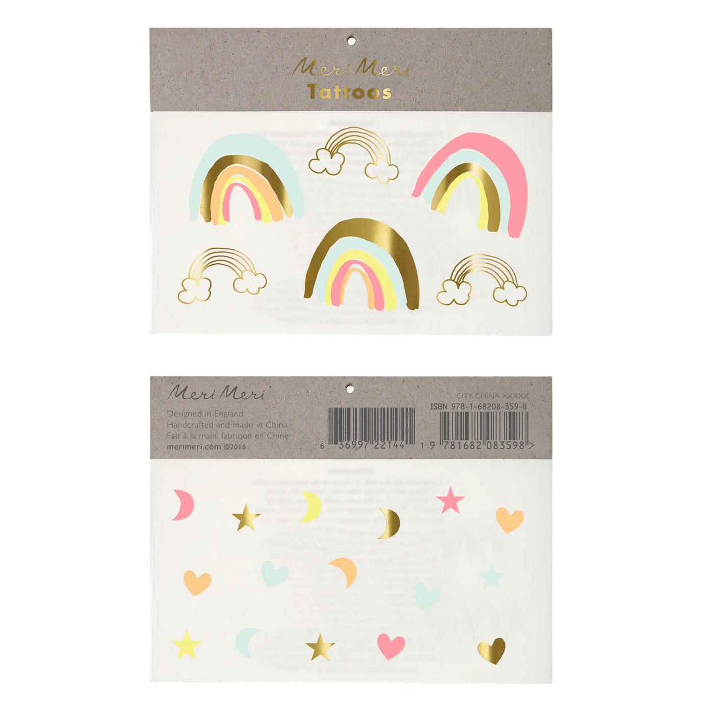 Neon Rainbow Tattoos (Pack of 2)