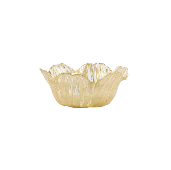 Rufolo Glass Gold Flower Small Bowl