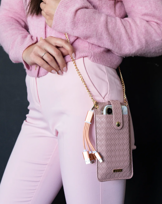 Rose Gold 3-in-1 Charging Cable Keychain