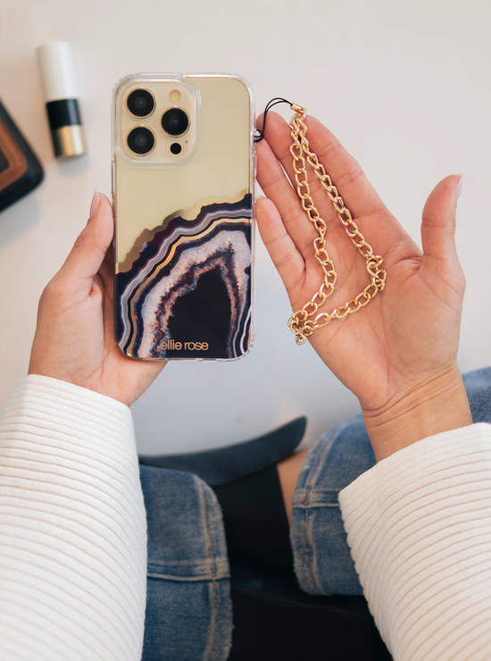 Load image into Gallery viewer, Gold Phone Charm Wristlet
